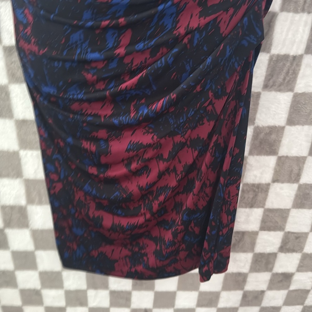 NWT DKNYC Blue and Red Asymmetrical Bodycon ColorBlock Dress Size M/Medium - Picture 9 of 14